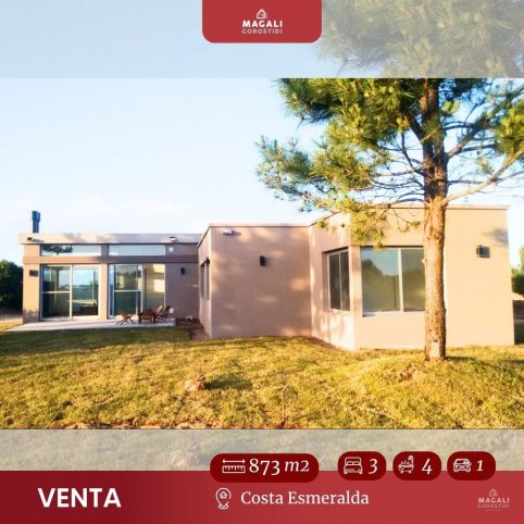 Casa 3 dorm, 140m² en Costa Esmeralda con garage