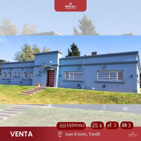Casa 4 dorm, 100m² en Juan B Justo con garage