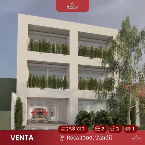 Depto 1 dorm, 58m² a estrenar — Roca 1000
