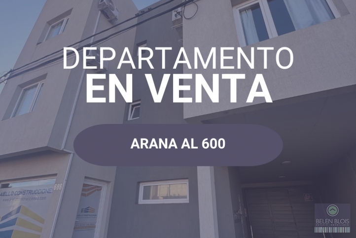 Depto 1 dorm, 38m² en Arana al 600 sin cochera