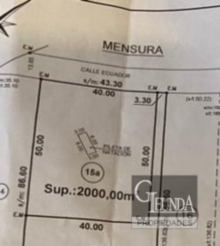 Lote en Venta Zona Don Bosco 2000 m²