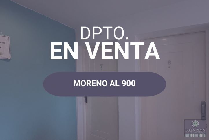 Depto 1 dorm, 37m² en venta — Moreno al 900