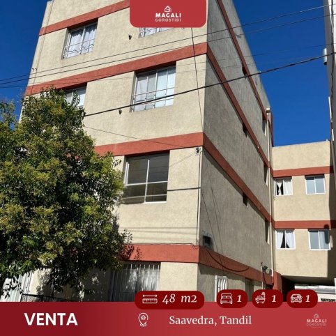 Depto 1 dorm, 48m² con cochera — Saavedra