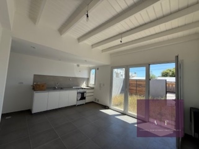 Depto 1 dorm, 1 baño, patio verde, entrada auto — Las Malvinas y San Francisco