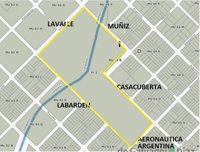 Lote en venta en av. Aeronautica Arg. 1850
