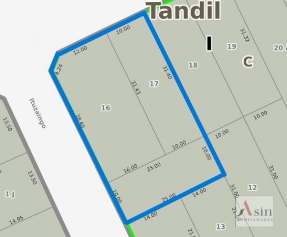 Lote en venta 1050m² en Av. Monseñor de Andrea