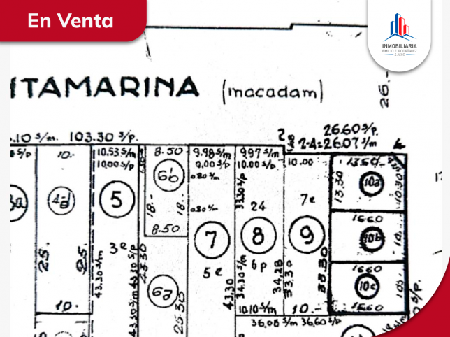 Lote en venta 600m² sobre Av. Santamarina — Ideal emprendimientos