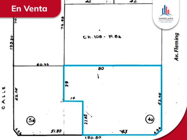 Lote en Venta sobre Av. Fleming, 4100m² — Ideal desarrollo Turístico