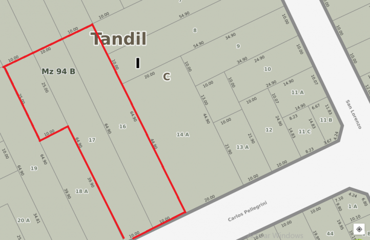 Lote en venta 1548m² ideal desarrollo inmobiliario — Pellegrini 140