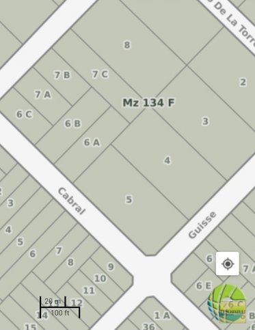 Lote en Venta 33x65 en Cabral y Guisse