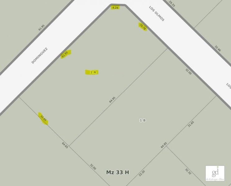 Lote en Venta Dominguez esq. Los Olmos 2000m²