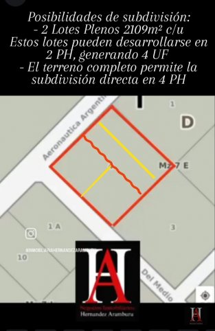 Lote en Venta Aeronautica Argentina y Del Medio 4218 m²