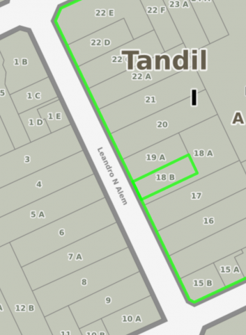 Lote céntrico 200m² sobre calle Alem