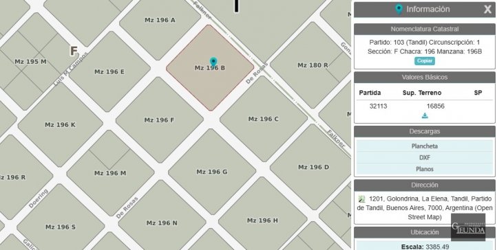 Lote en Venta Golondrina 1200, 16856m² en zona La Elena