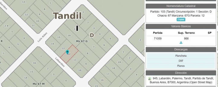 Lote en Venta 866m² sobre Labarden y Av. Actis