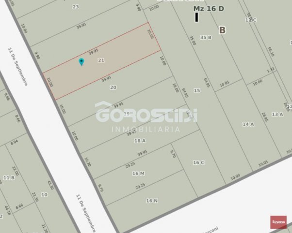 Lote en Venta para Constructores 10x40 — 11 de Septiembre 947