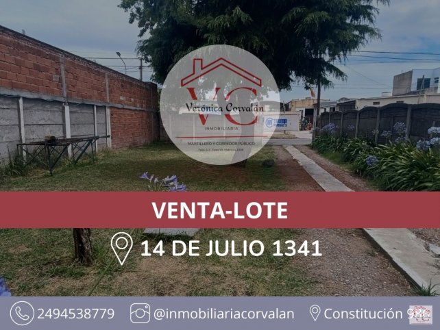 Lote en Venta 14 DE JULIO 1341