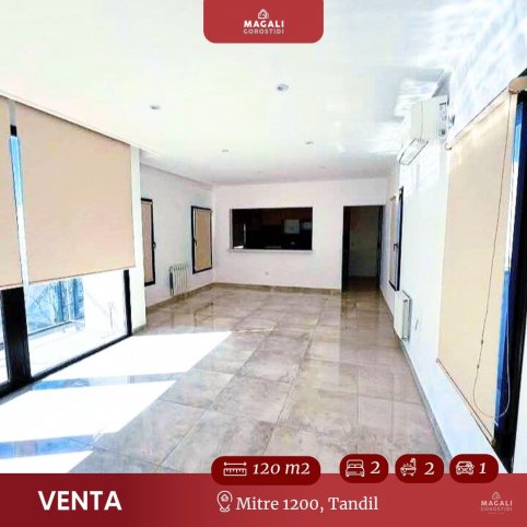Depto 2 dorm, 120m² con cochera — Mitre 1200