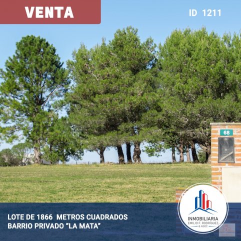 Lote en Venta 1866m² en Barrio Privado