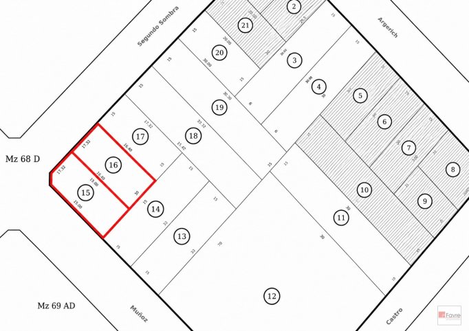 Lote en Venta en esquina de 945 m² — Segundo Sombra y Muñiz