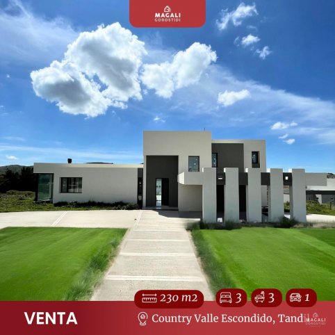 Casa 3 dorm, 230m² a estrenar en Valle Escondido