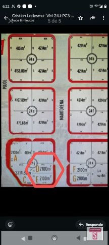 Lote en Venta de 2100m² — Maritorena