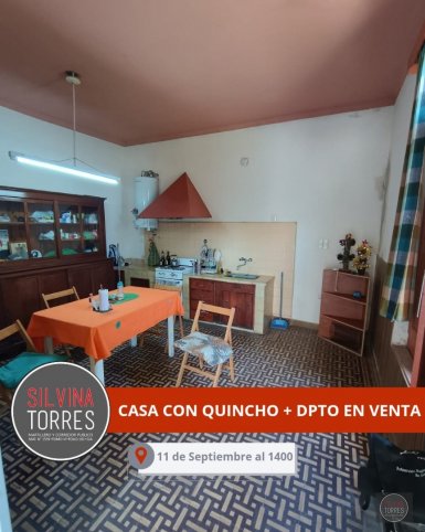 Casa con quincho + departamento en 11 de septiembre 1400
