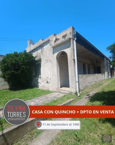 Casa con quincho + departamento en 11 de septiembre 1400