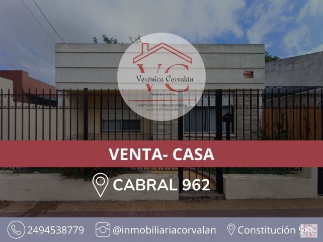 Casa en Cabral 962, 4 dorm, 2 baños, amplio lote