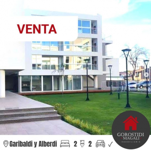 Depto 2 dorm, 100m² con cochera y ascensor — Garibaldi y Alberdi