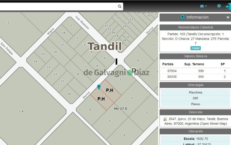 Lote en Venta Ijurco 2651, 1000 m², servicios de Luz y Agua