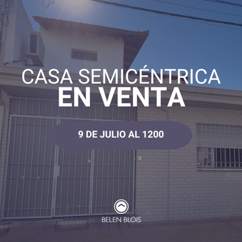 Casa en Venta 9 de Julio al 1200, 180m², 3 dorm, 2 baños, garage para 2 autos