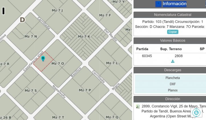 Lote 2800 m² en esquina de Napaleufú y Vigil