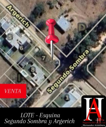 Lote en Esquina 430m² en Segundo Sombra y Argerich