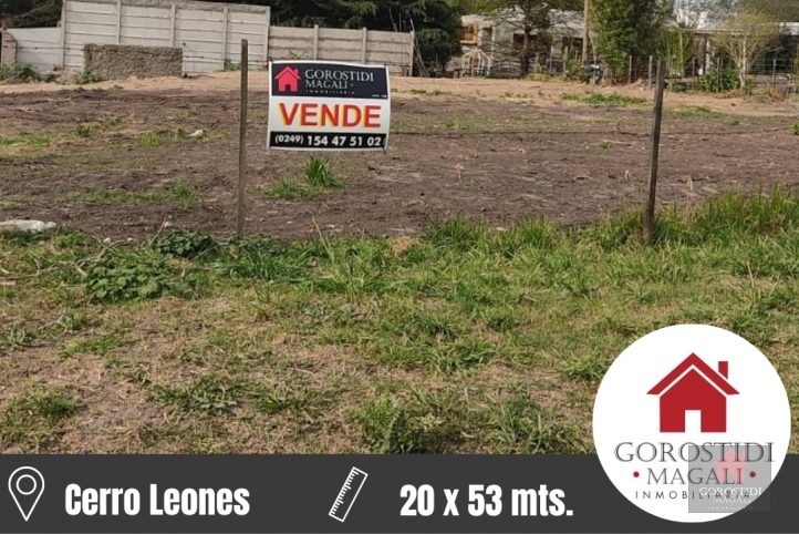 Lote en Cerro Leones de 1060m² con todos los servicios
