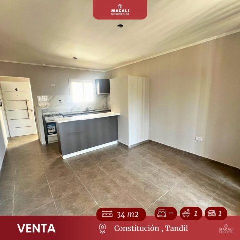 Monoambiente a estrenar 34m² en Constitución