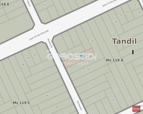 Lote en Venta 10x44.45 en Av. Estrada y Picheuta