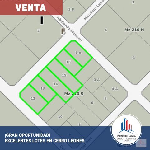 Lote en Venta 1299m² en Cerro Leones