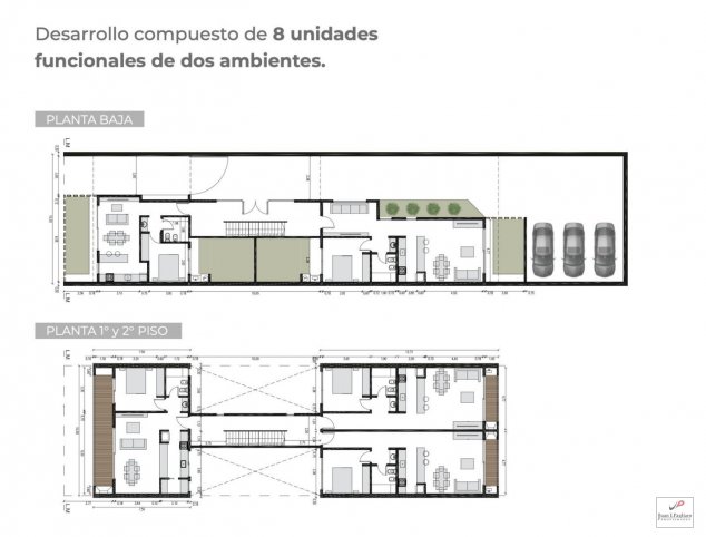 Depto 1 dorm, 71m² en planta baja con cochera — Alsina al 1300