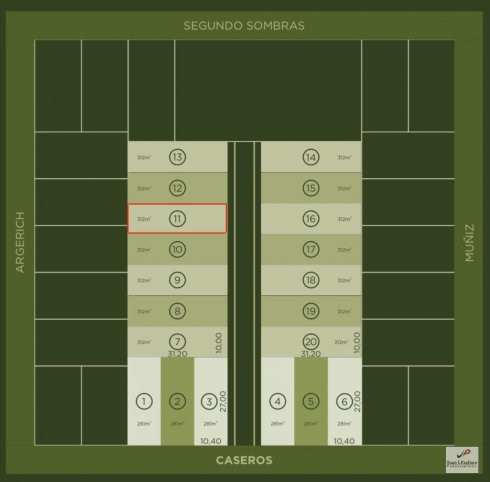 Lote en Venta 10x31.10 — Caseros entre Argerich y Muñiz