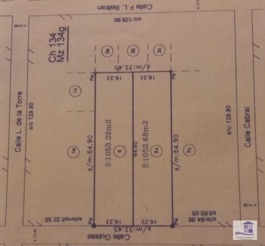 Lote en Venta de 1052m² en Guisse entre Lisandro de la Torre y Cabral