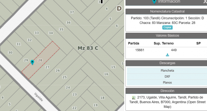 Lote en Venta 449m² en UGALDE 2161
