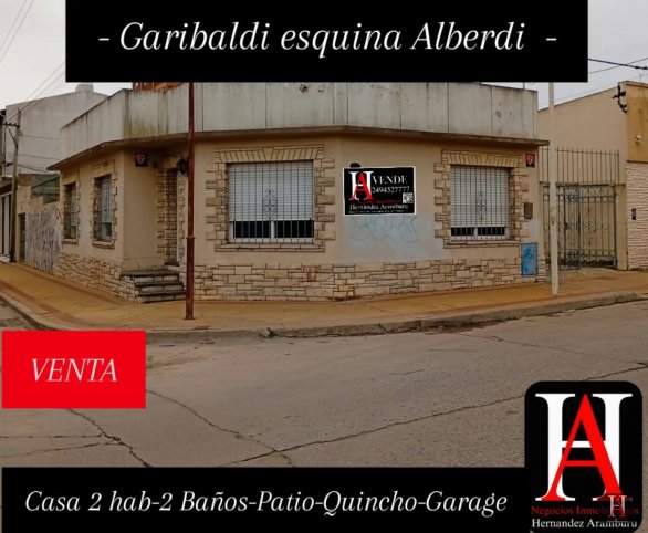 Casa en excelente ubicación, 2 dorm, 200m², Garibaldi esquina Alberdi
