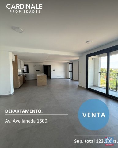 Depto 2 dorm, 118m² en Av. Avellaneda 1668 con cochera