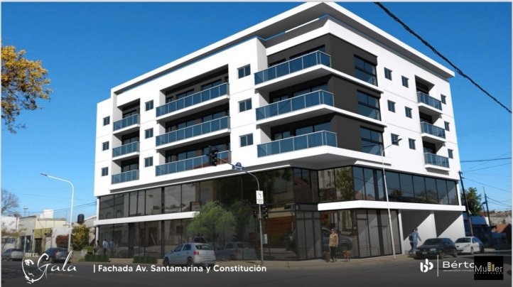 Depto 2 dorm, 2 baños, con cochera — Constitución y Santamarina