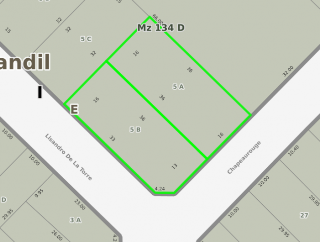 Lote en Venta 571,50m² en Lisandro de la Torre y Chaperouge