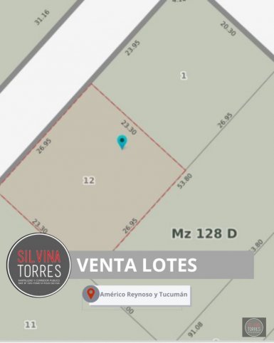Lote en Venta 623m² en Tucumán y Américo Reynoso