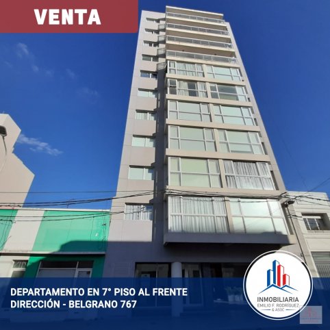 Depto 2 dorm, 85m² en 7° piso con garage — Belgrano