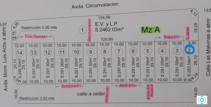 Lote Graduados zona Treeland 280m²