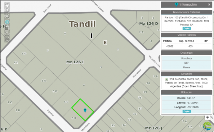 Lote en Venta Mendoza 216, 405m²